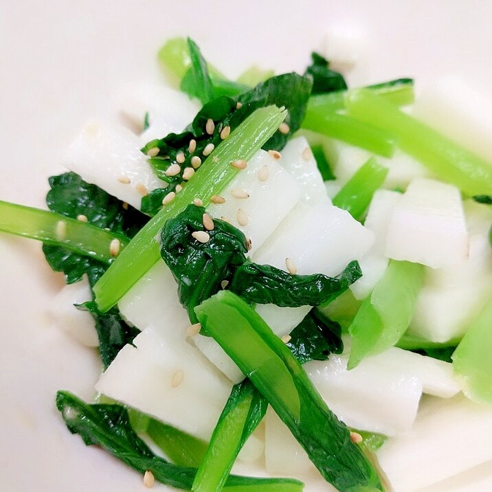 電子レンジde 小松菜と長芋の簡単ナムル レシピ 作り方 By Acchan66 楽天レシピ 電子レンジde 小松菜と長芋の簡単ナムル レシピ 作り方 By Acchan66 楽天レシピ